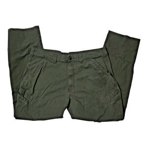 Dickies Ripstop Range Pants Mens 40x32 Green Flex Regular Fit Straight Workwear